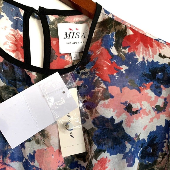 MISA Los Angeles Sz S Juliana Pleated Midi Dress Floral New With Tags - Picture 8 of 12